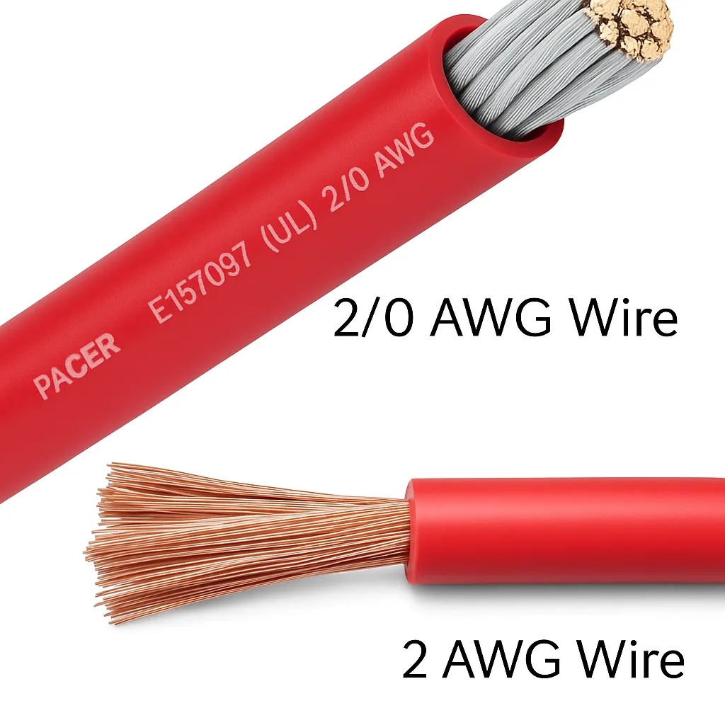 2 AWG vs. 2/0 AWG Wires