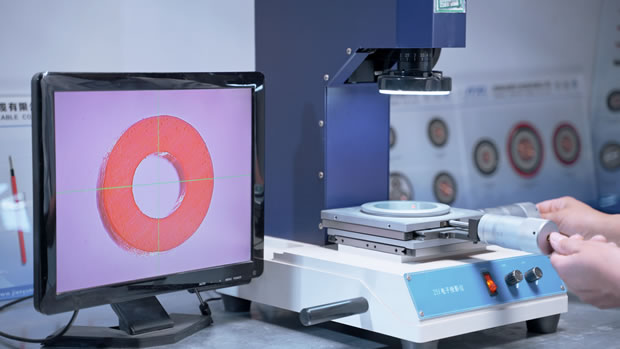 Cable material testing equipment screen